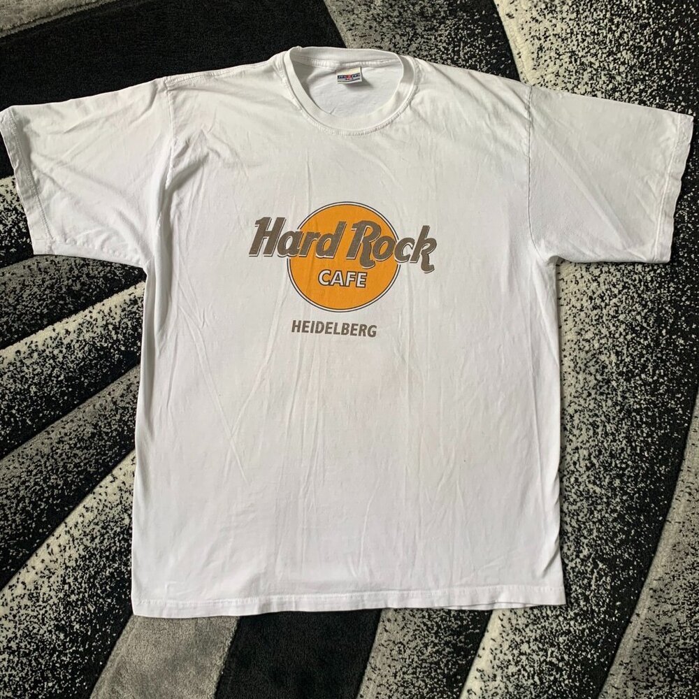 Vintage Hard Rock Cafe Heidelberg Logo White T-shirt